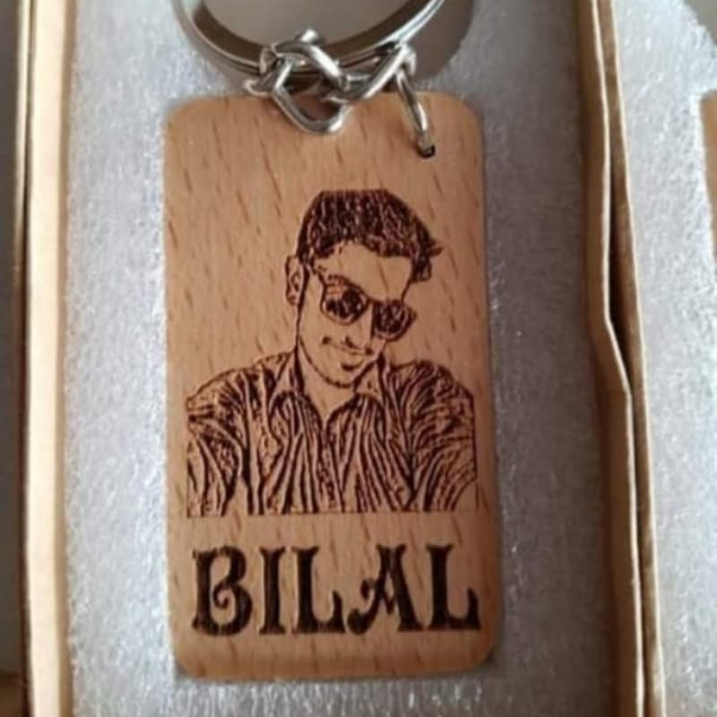 wooden customize keychain